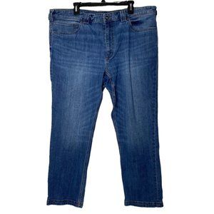 Duluth Trading Ballroom Double Flex Mens Jeans Slim Fit 42x30 Blue Casual